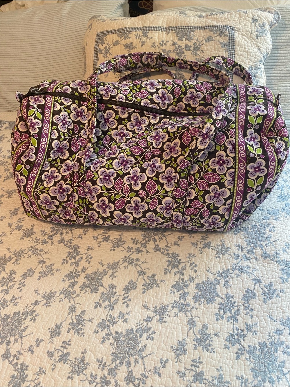 Vera Bradley Plum Petals Extra Large Duffel Bag